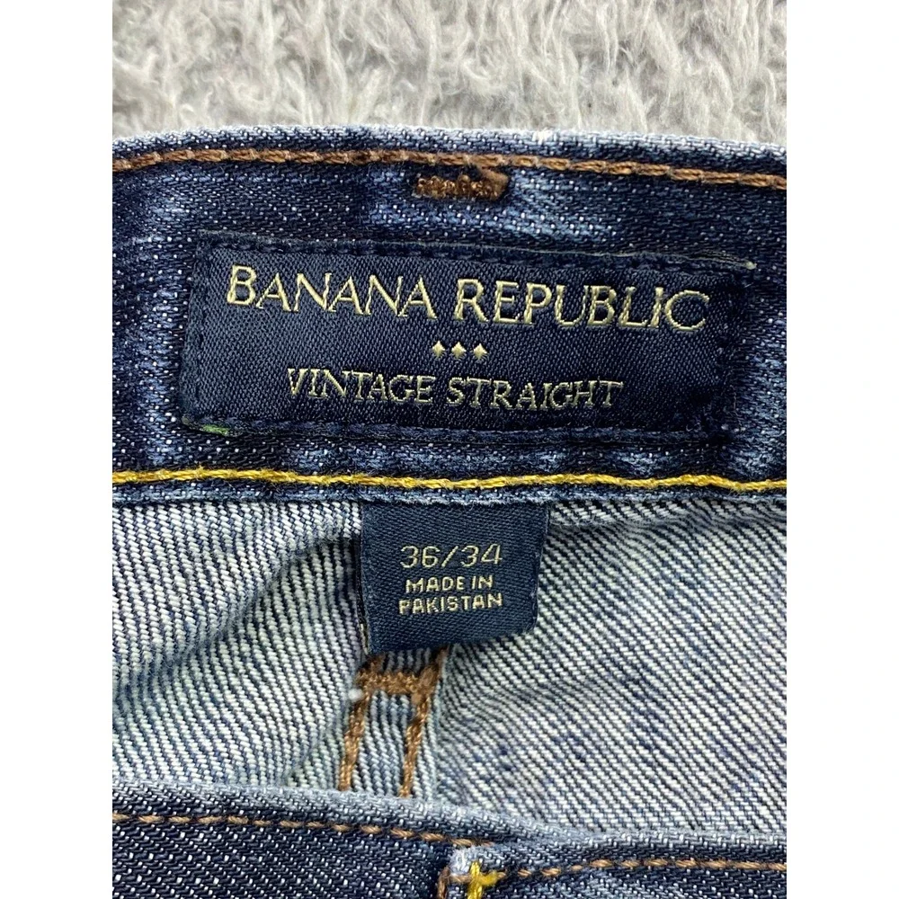 Banana Republic Jeans Mens 36x34 Vintage Straight Distressed Academia Lifestyle